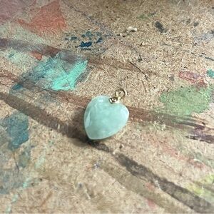 Delicate Jade Heart Pendant